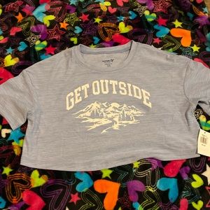 Juniors Active Wear Crop Tee